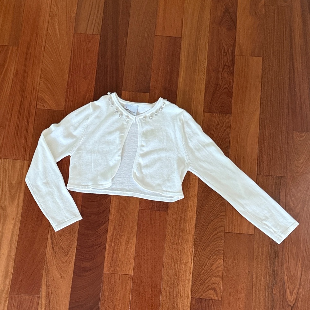 Elegant Kids White Bolero Cardigan